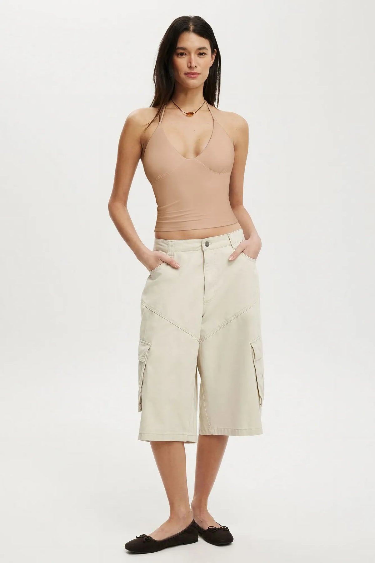 Halter V neck Tank Top