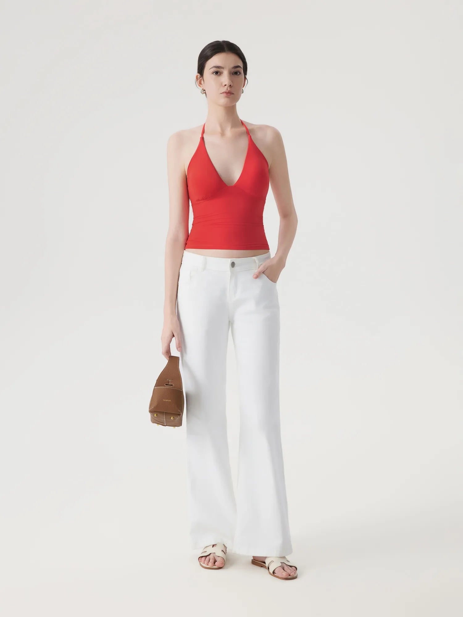 Halter V neck Tank Top-SUUKSESS-SUUKSESS