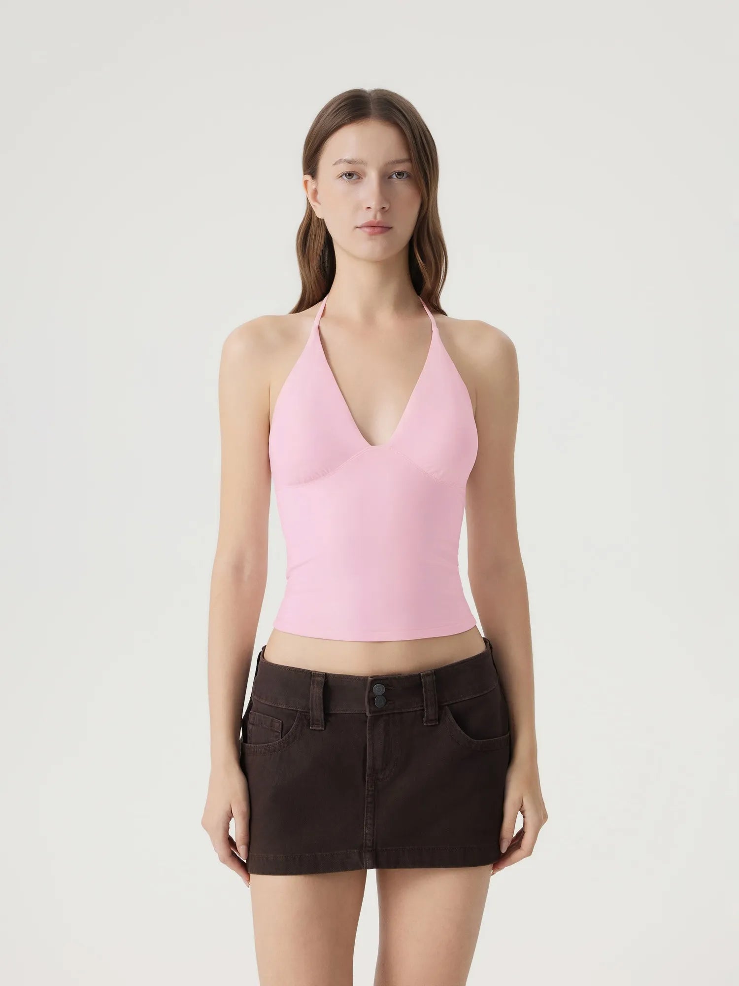 Halter V neck Tank Top-SUUKSESS-SUUKSESS