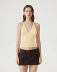 Halter V neck Tank Top-SUUKSESS-SUUKSESS