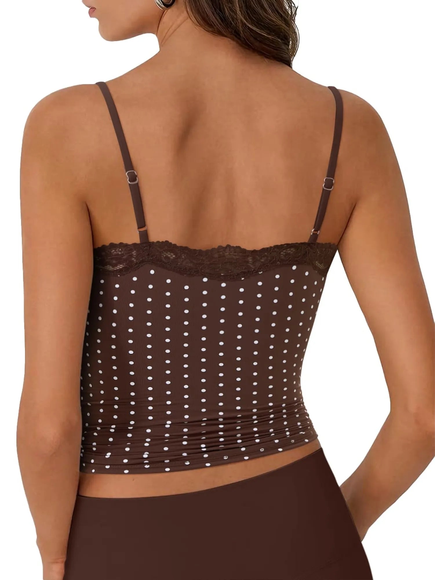 Double Lined Lace Cami Tank Top