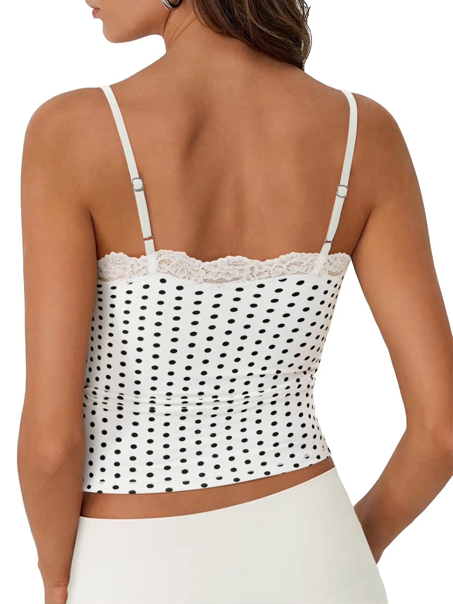 Double Lined Lace Cami Tank Top