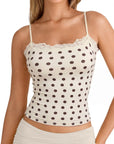 Double Lined Lace Cami Tank Top