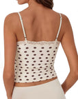 Double Lined Lace Cami Tank Top