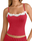 Double Lined Lace Cami Tank Top