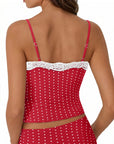 Double Lined Lace Cami Tank Top