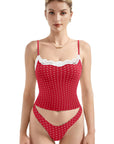 Double Lined Lace Cami Tank Top