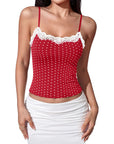 Double Lined Lace Cami Tank Top