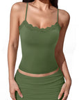 Double Lined Lace Cami Tank Top