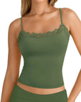 Double Lined Lace Cami Tank Top