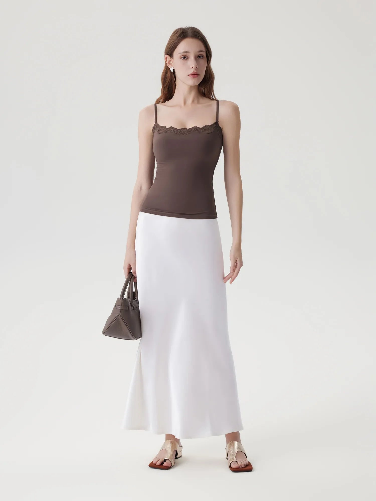 Double Lined Lace Cami Tank Top-SUUKSESS-SUUKSESS