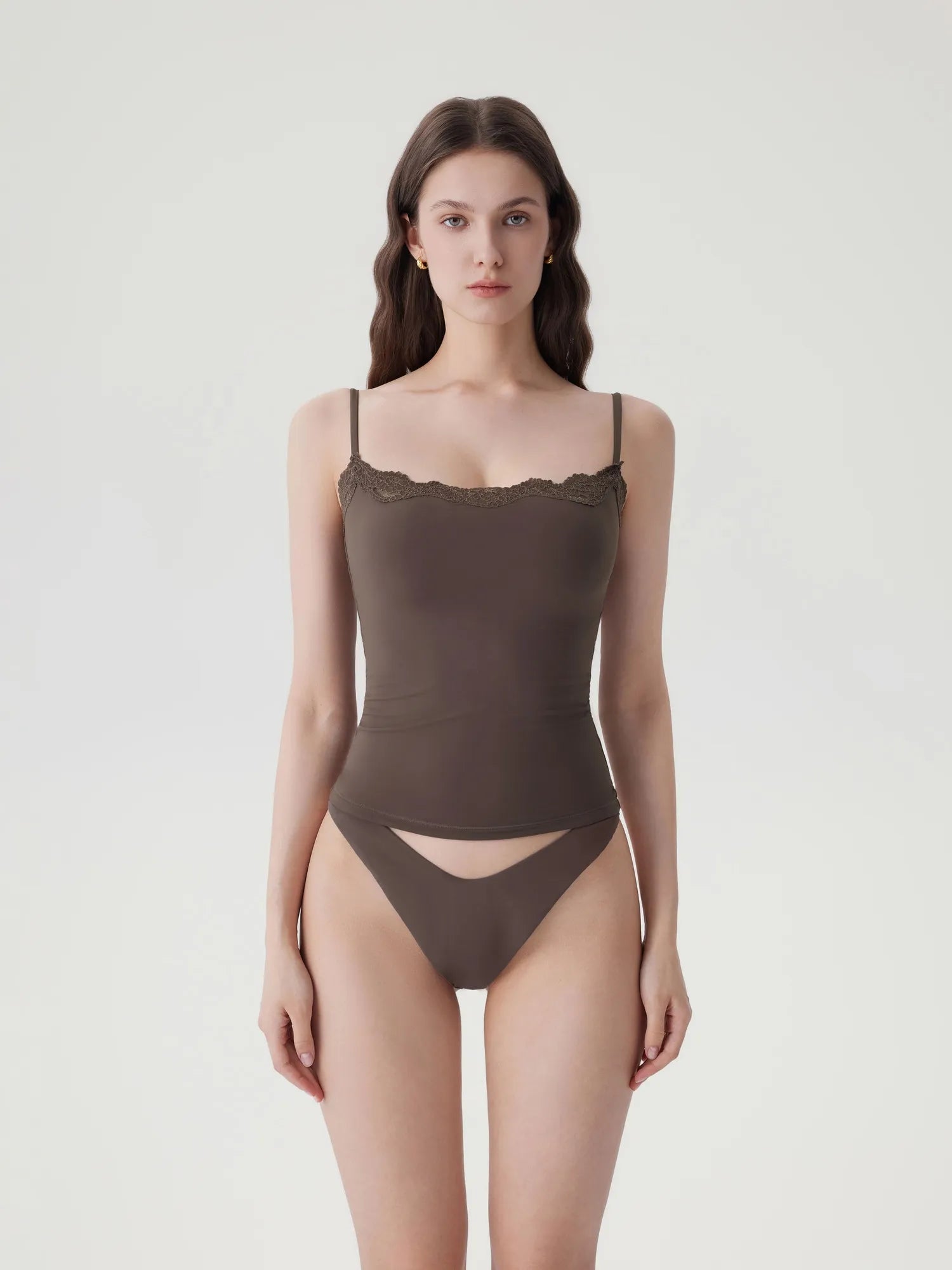 Double Lined Lace Cami Tank Top-SUUKSESS-SUUKSESS