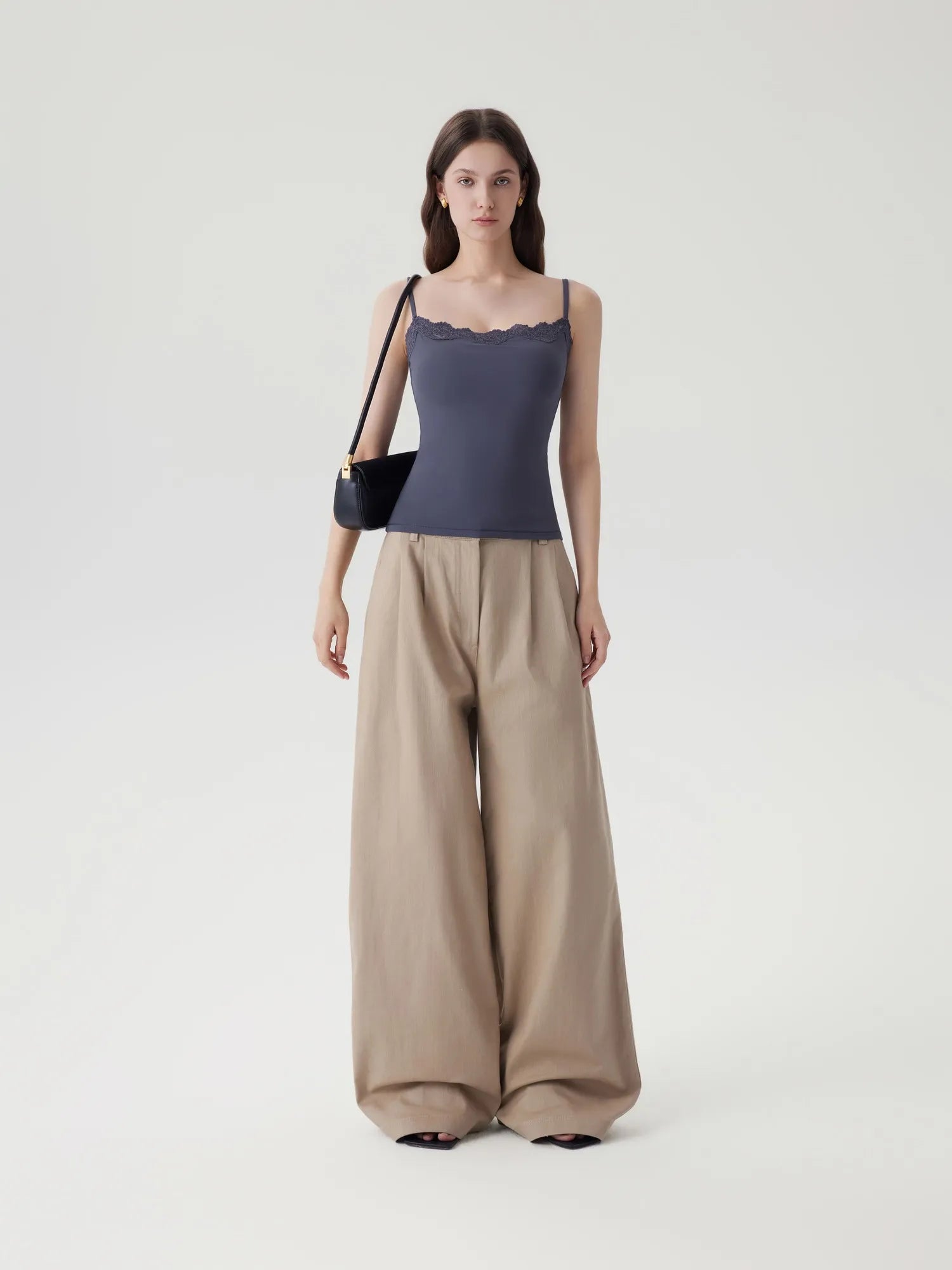 Double Lined Lace Cami Tank Top-SUUKSESS-SUUKSESS