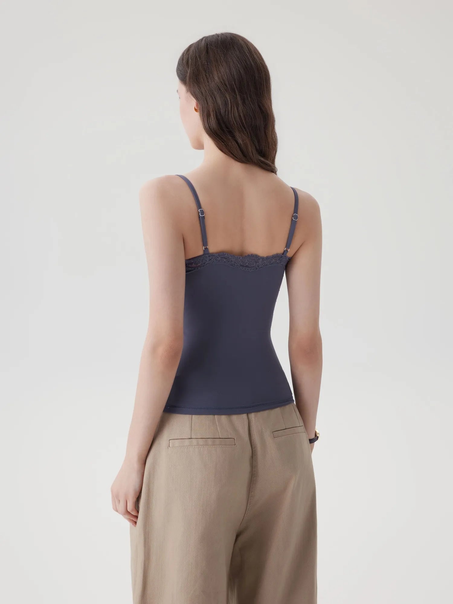 Double Lined Lace Cami Tank Top-SUUKSESS-SUUKSESS