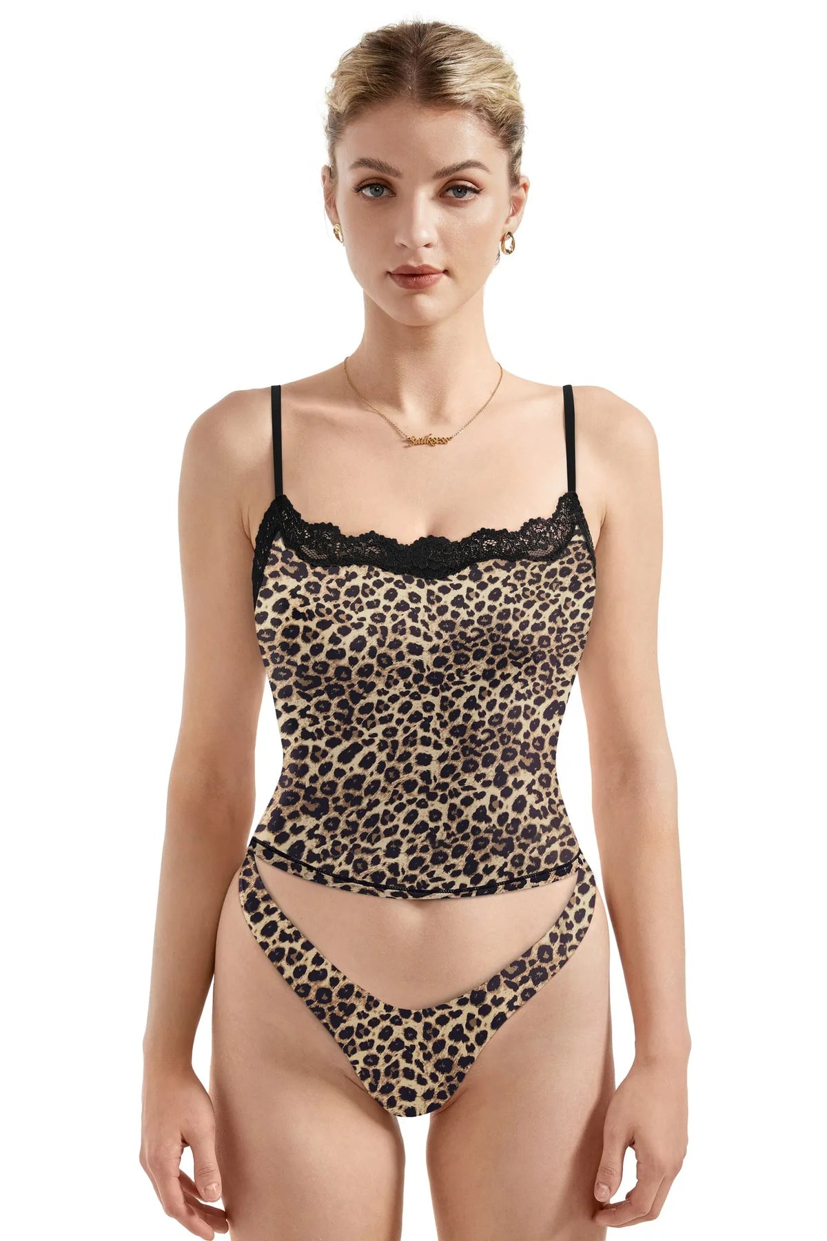 Double Lined Lace Cami Tank Top