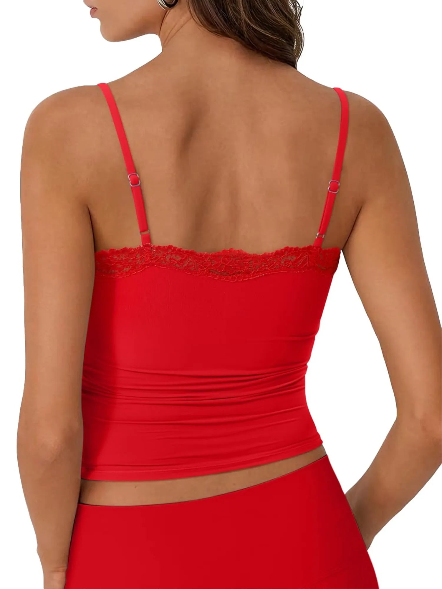 Double Lined Lace Cami Tank Top