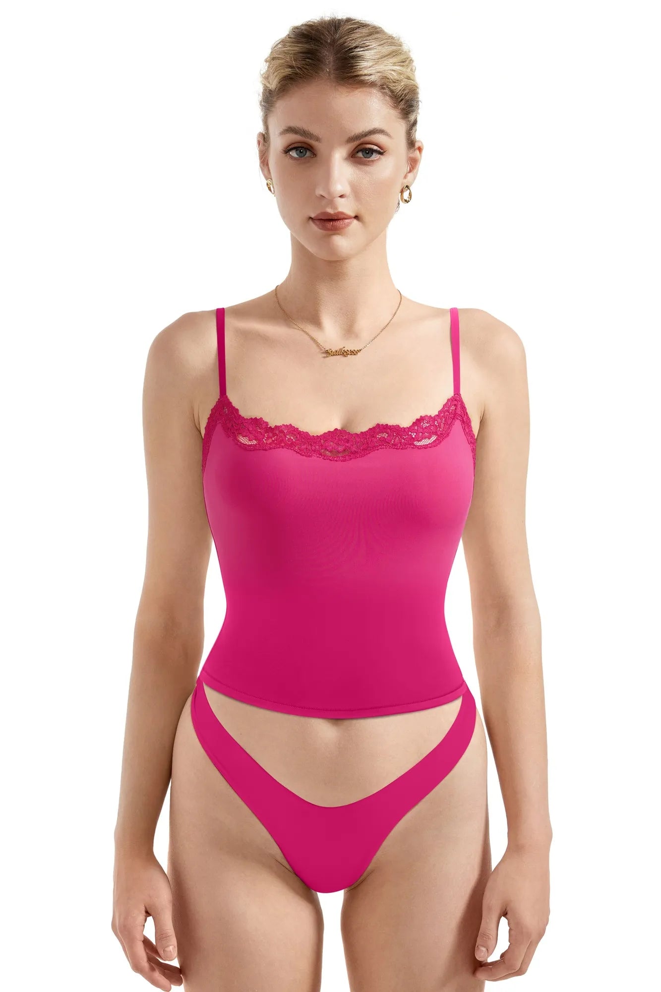 Double Lined Lace Cami Tank Top