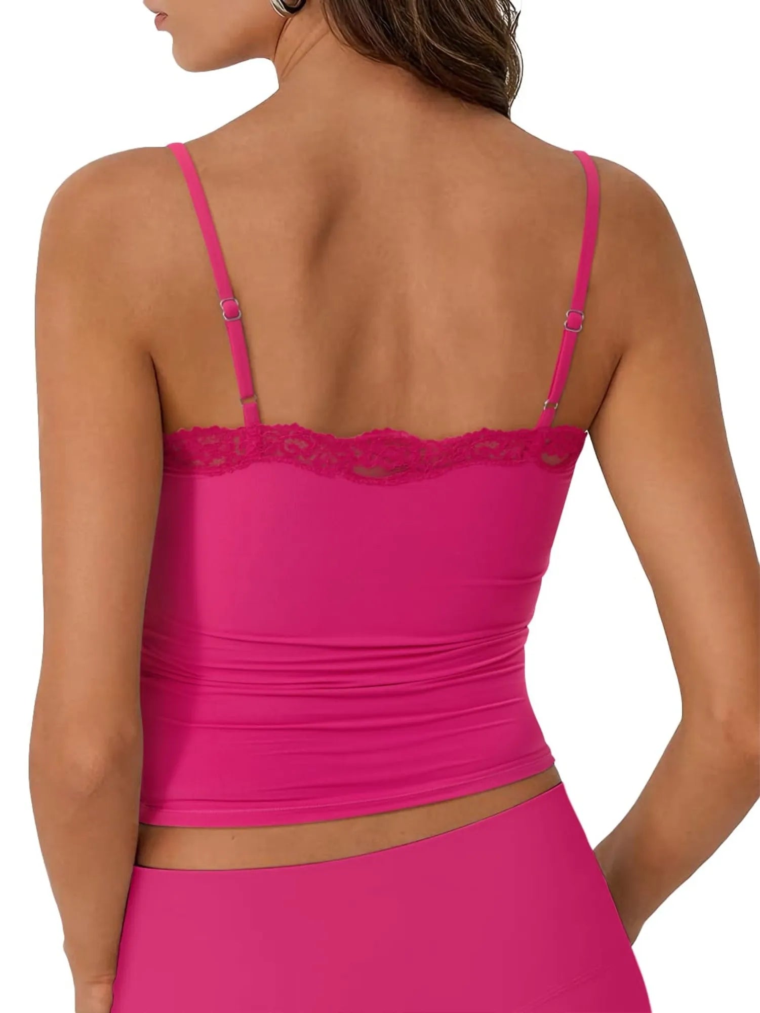 Double Lined Lace Cami Tank Top