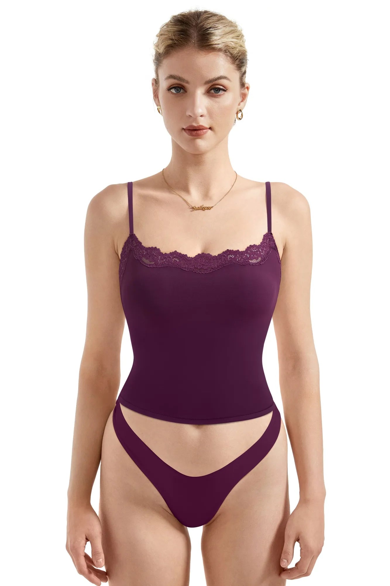 Double Lined Lace Cami Tank Top