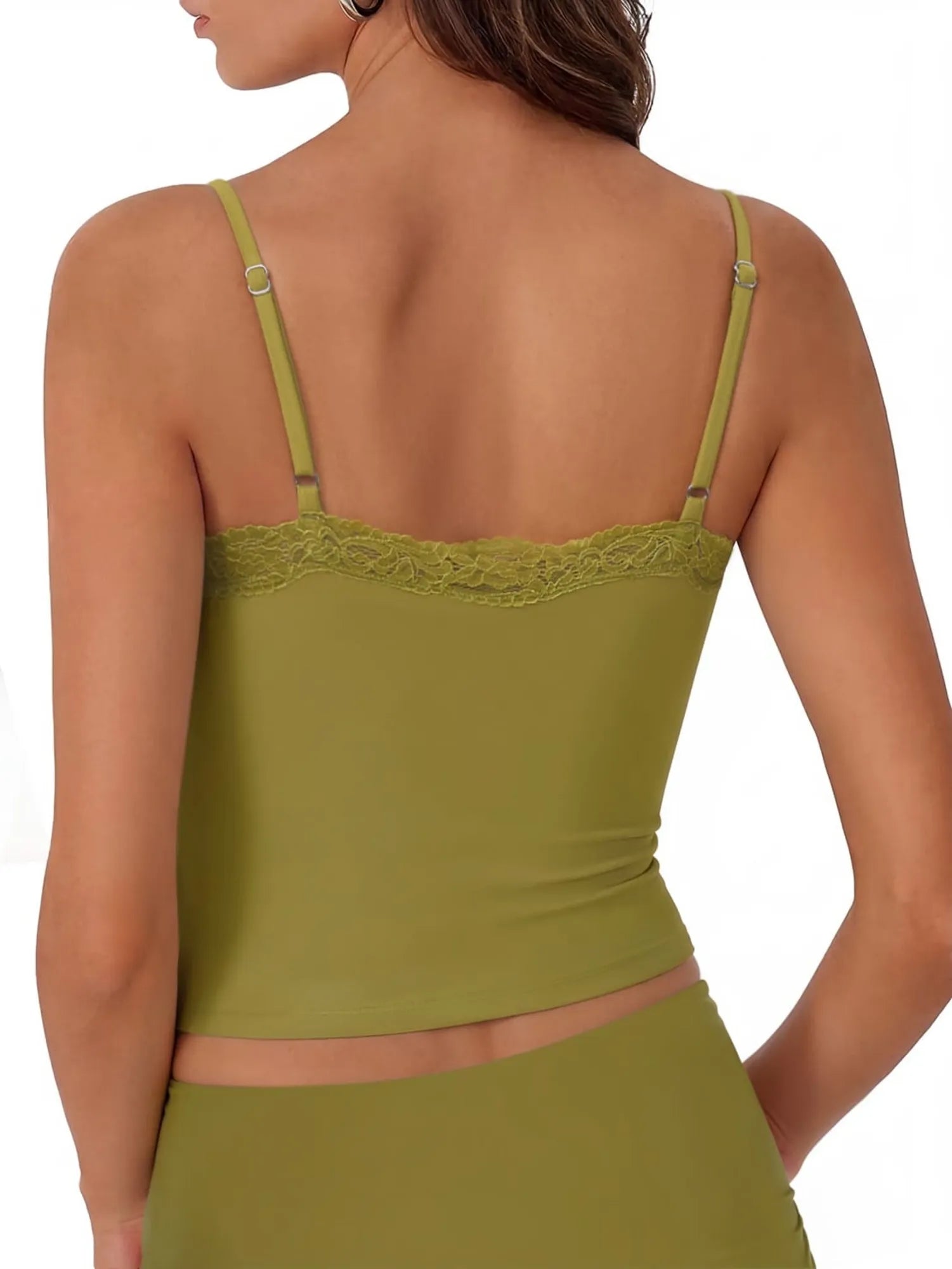 Double Lined Lace Cami Tank Top