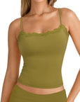 Double Lined Lace Cami Tank Top