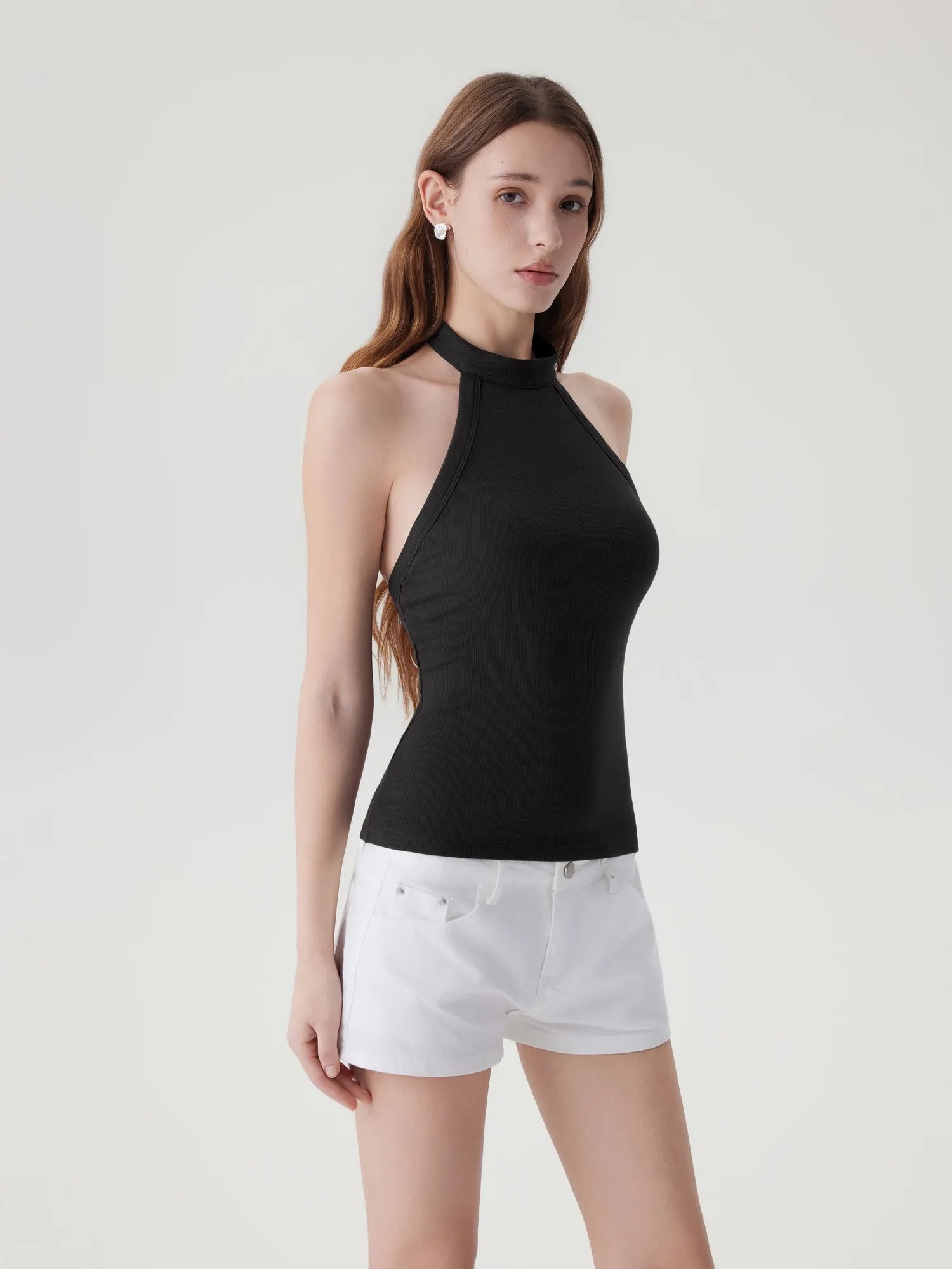 Halter Backless High Neck Tank Tops-SUUKSESS-SUUKSESS