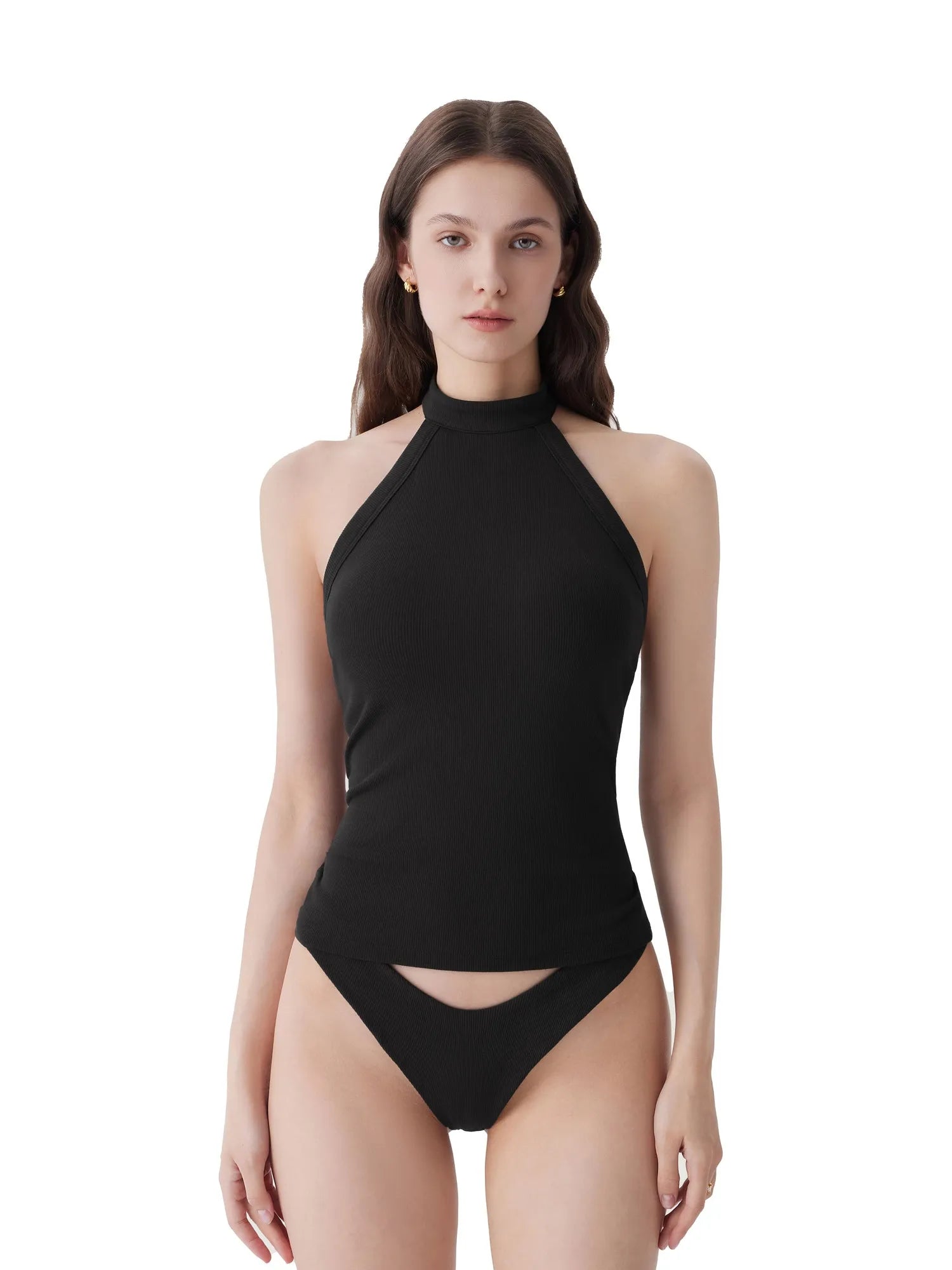 Halter Backless High Neck Tank Tops-SUUKSESS-SUUKSESS