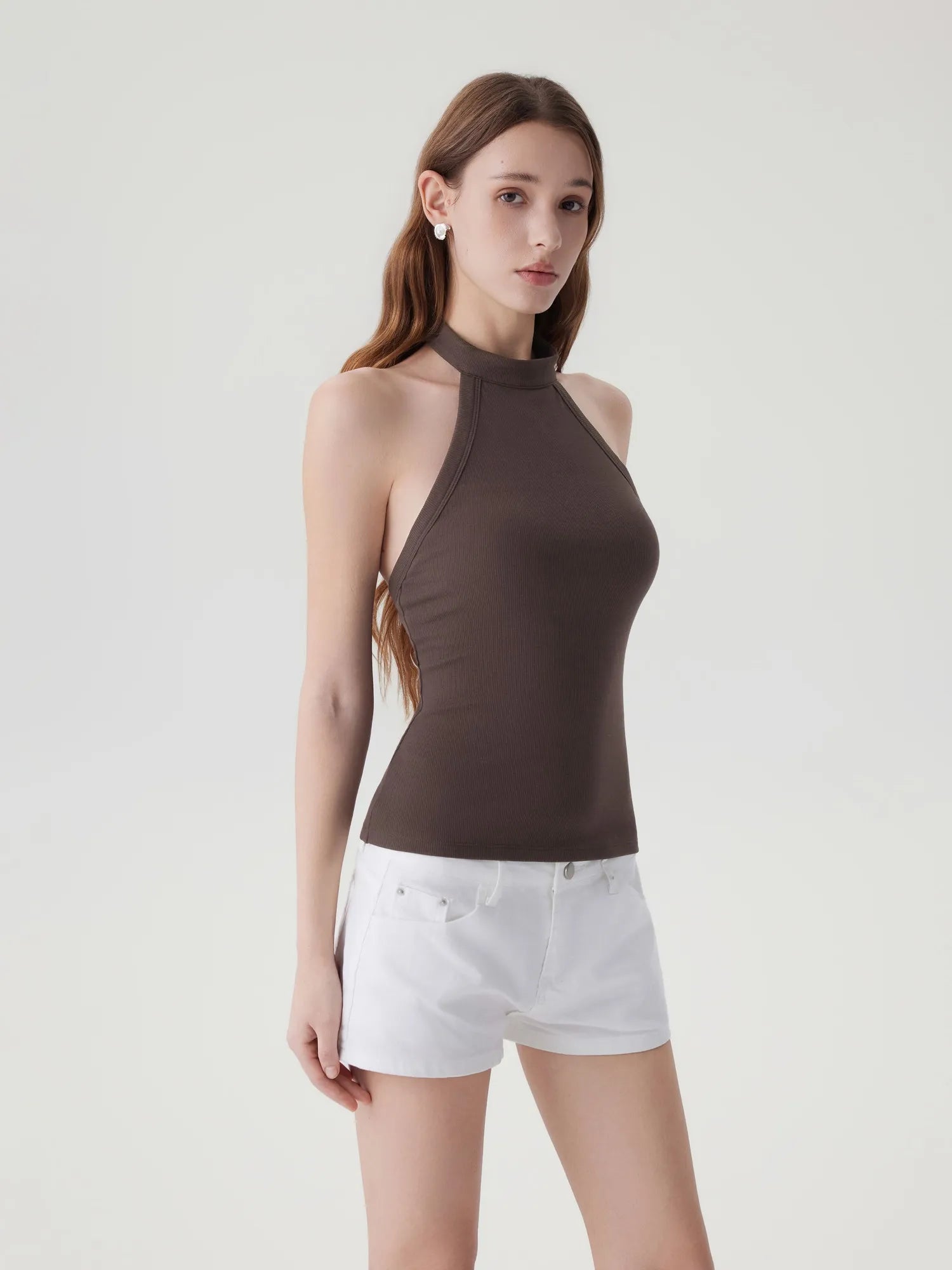 Halter Backless High Neck Tank Tops-SUUKSESS-SUUKSESS