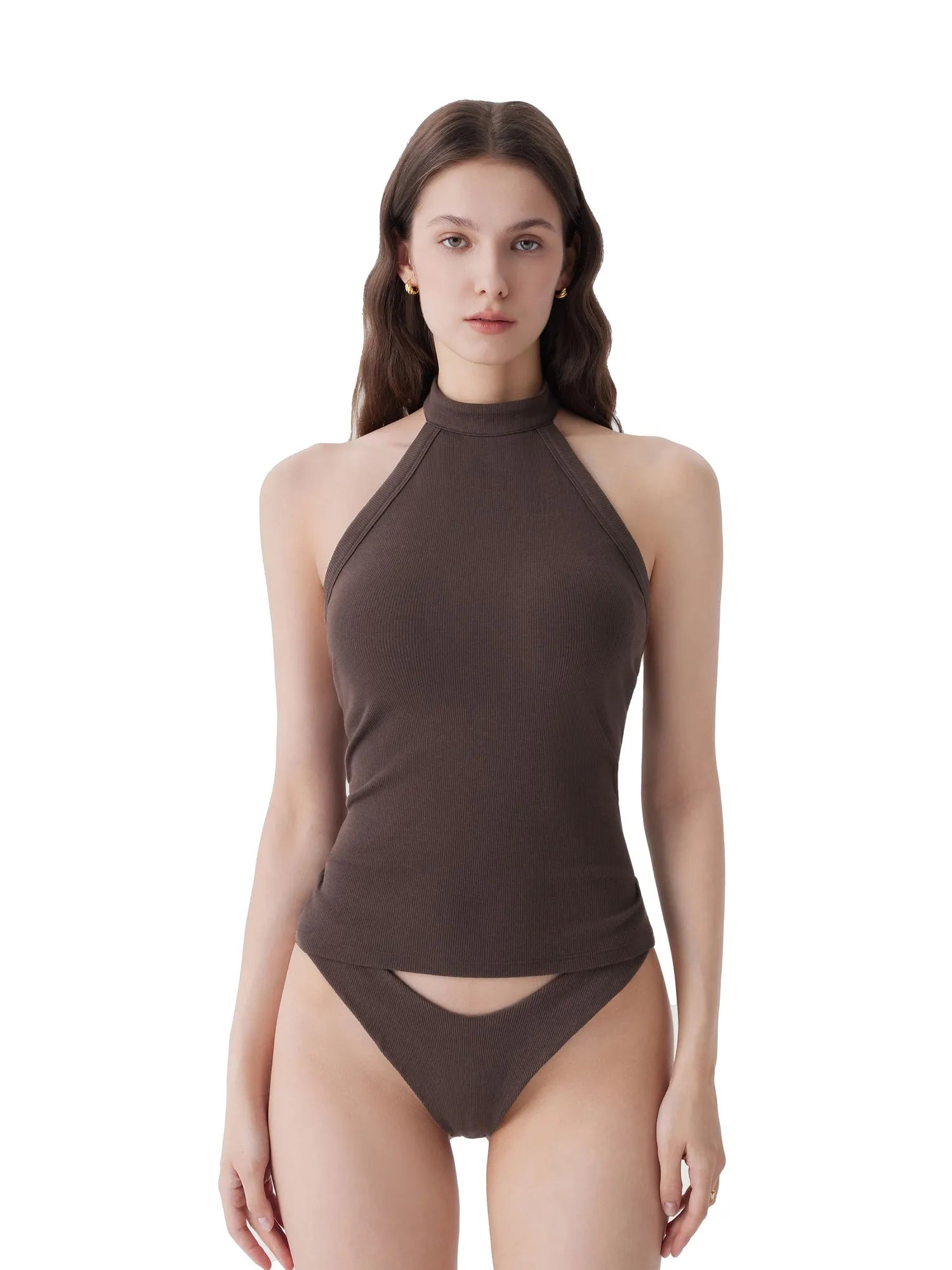 Halter Backless High Neck Tank Tops-SUUKSESS-SUUKSESS