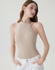 Halter Backless High Neck Tank Tops-SUUKSESS-SUUKSESS