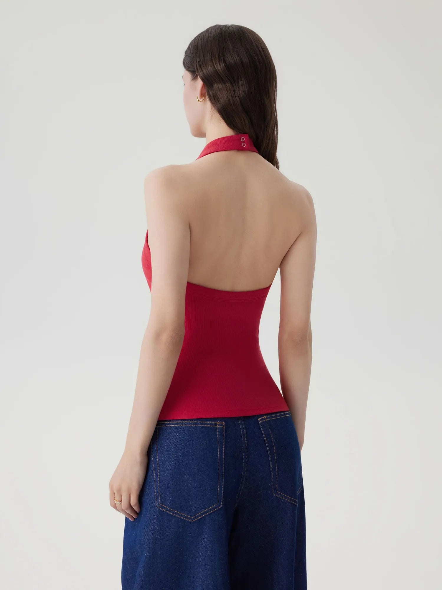 Halter Backless High Neck Tank Tops-SUUKSESS-SUUKSESS