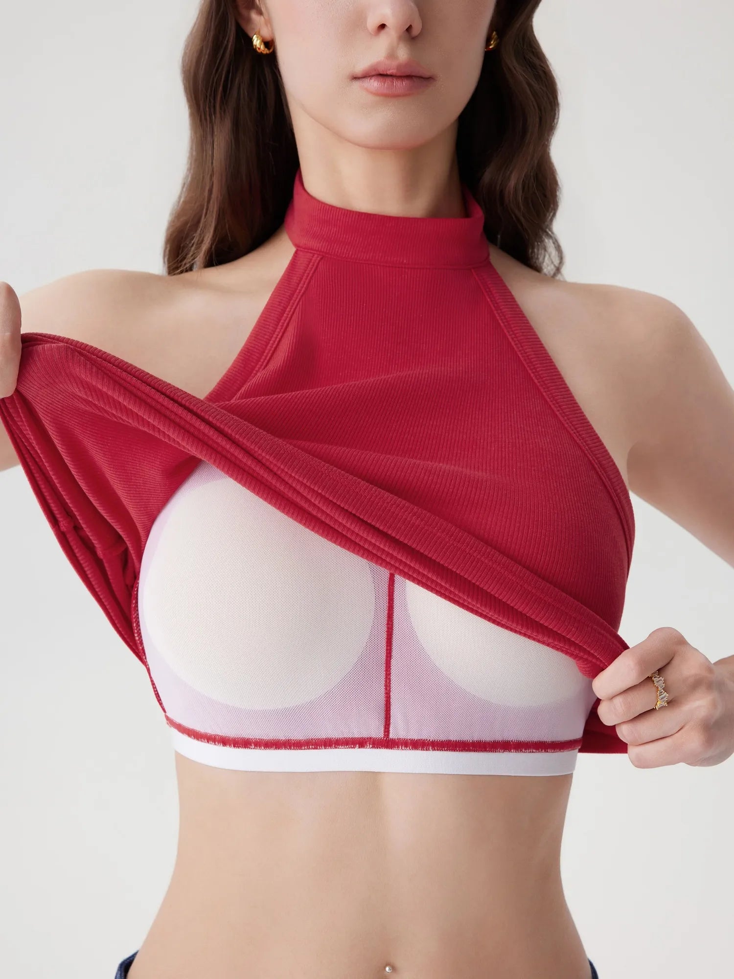 Halter Backless High Neck Tank Tops-SUUKSESS-SUUKSESS