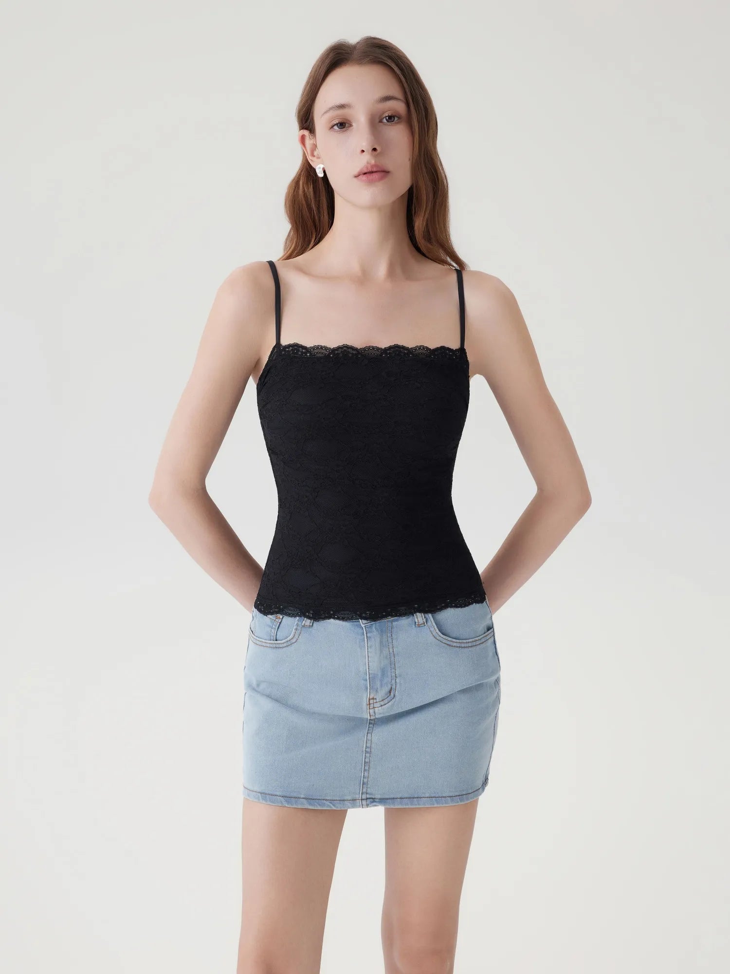 Lace Double Lined Y2K Tank Tops-SUUKSESS-Black-XS-SUUKSESS