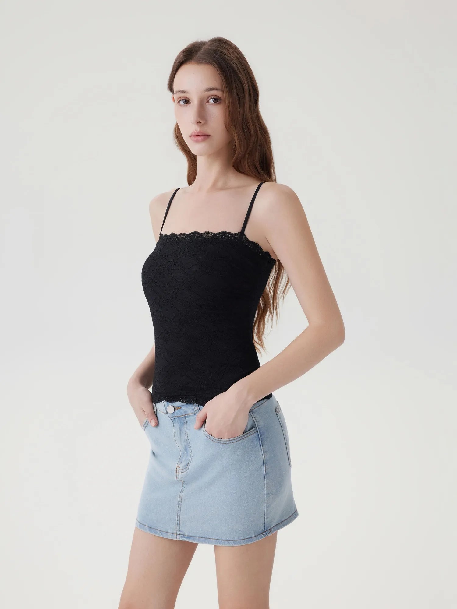 Lace Double Lined Y2K Tank Tops-SUUKSESS-SUUKSESS