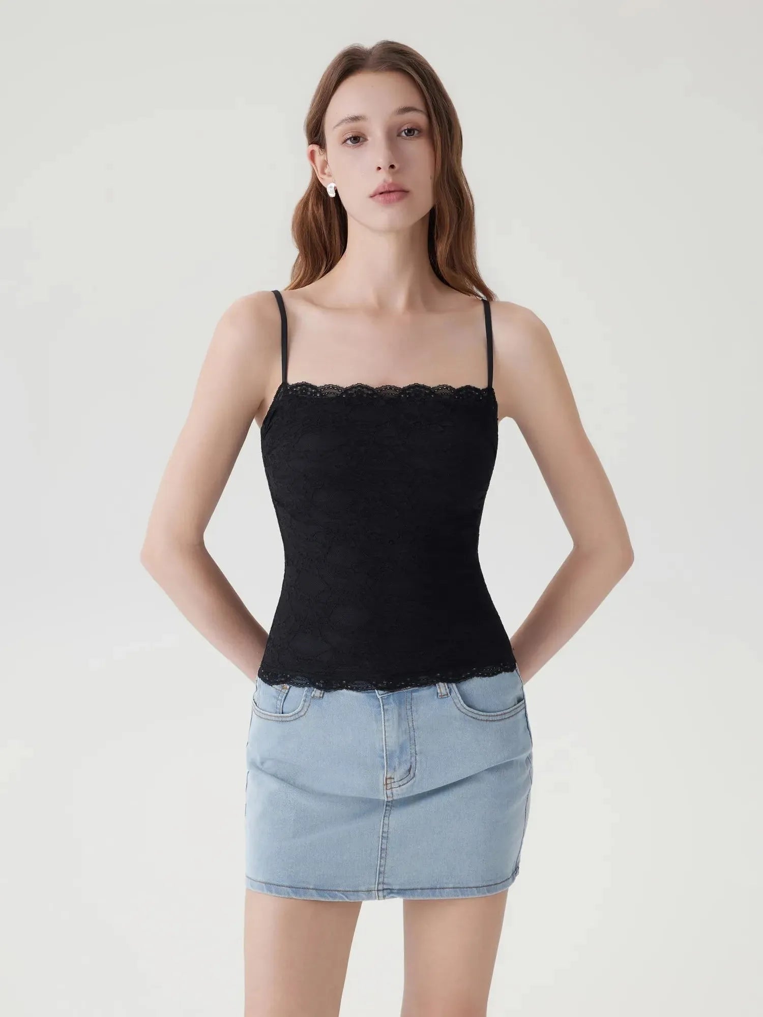 Lace Double Lined Y2K Tank Tops-SUUKSESS-SUUKSESS