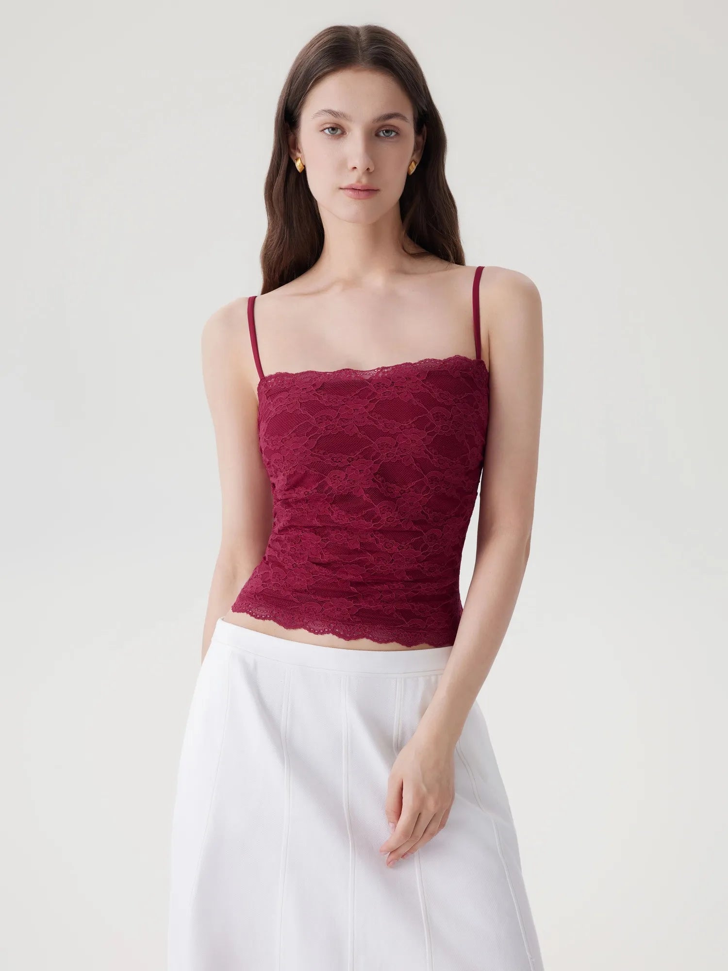 Lace Double Lined Y2K Tank Tops-SUUKSESS-Wine-XS-SUUKSESS