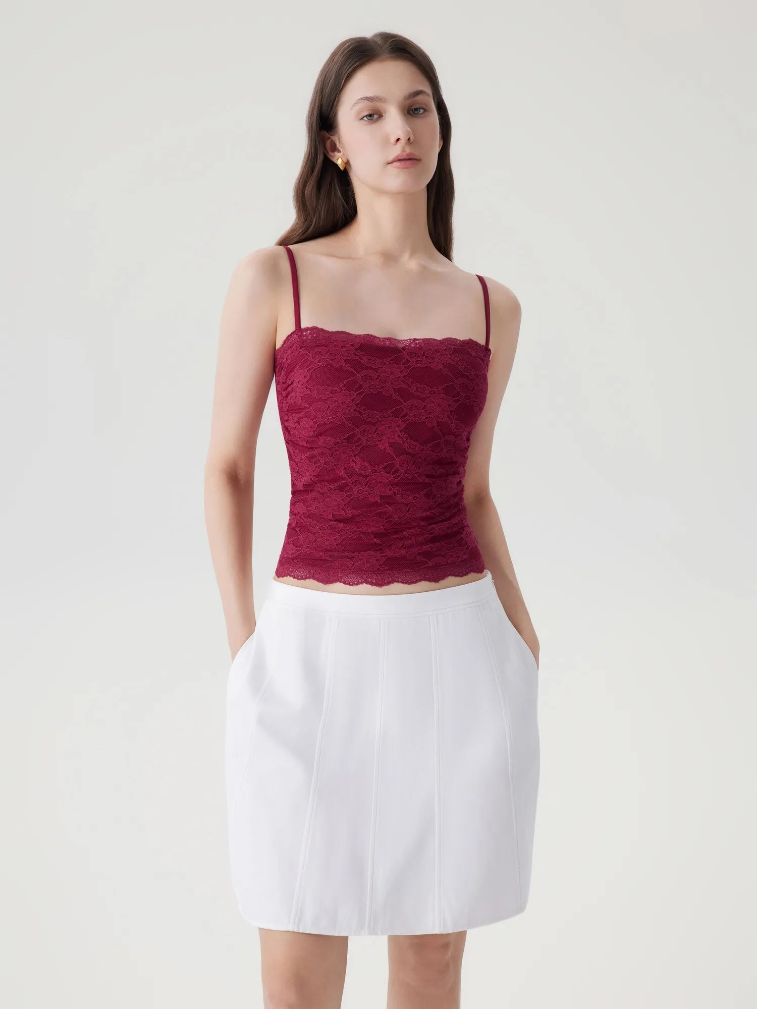 Lace Double Lined Y2K Tank Tops-SUUKSESS-SUUKSESS