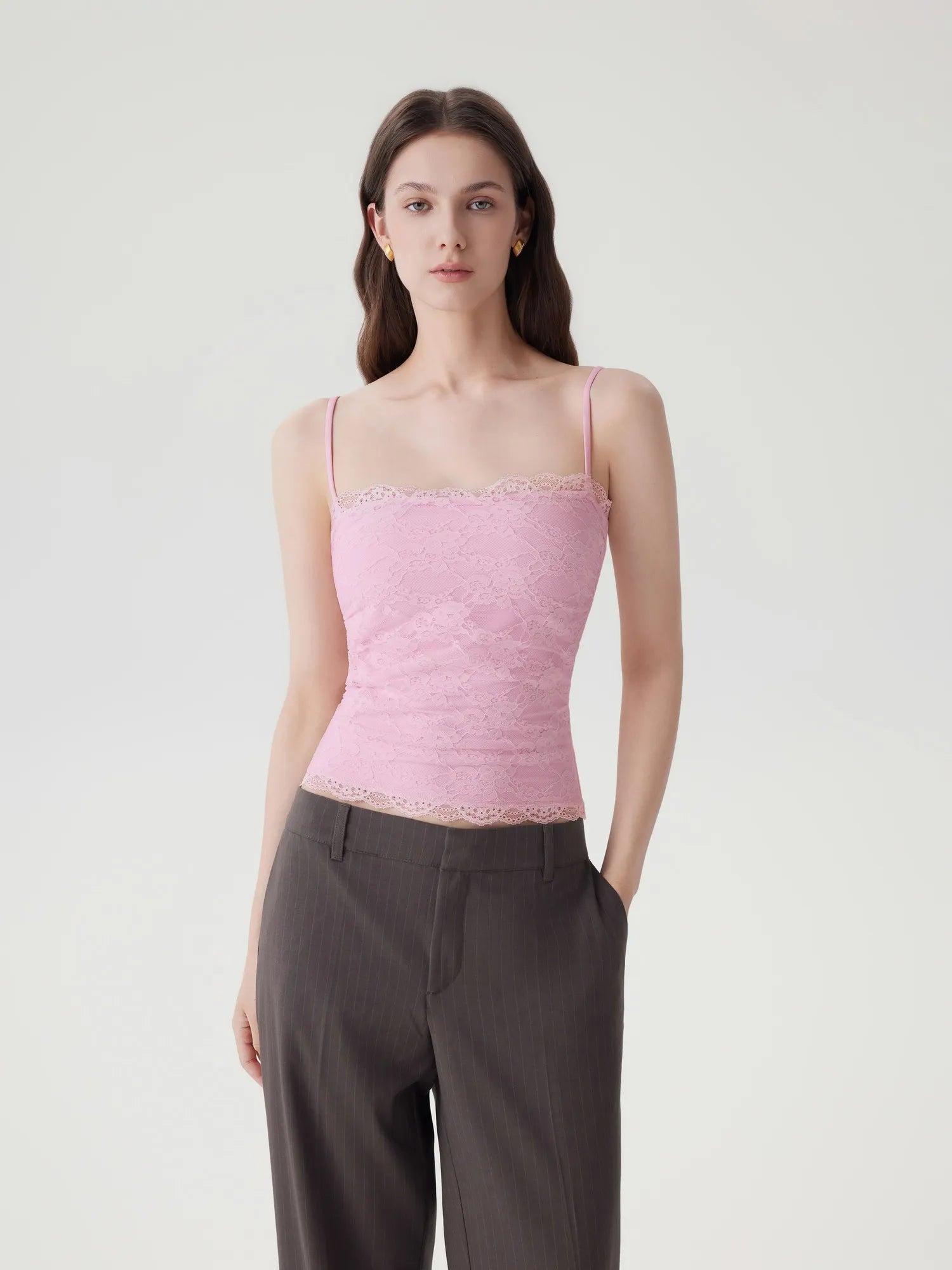 Lace Double Lined Y2K Tank Tops-SUUKSESS-Pink-XS-SUUKSESS