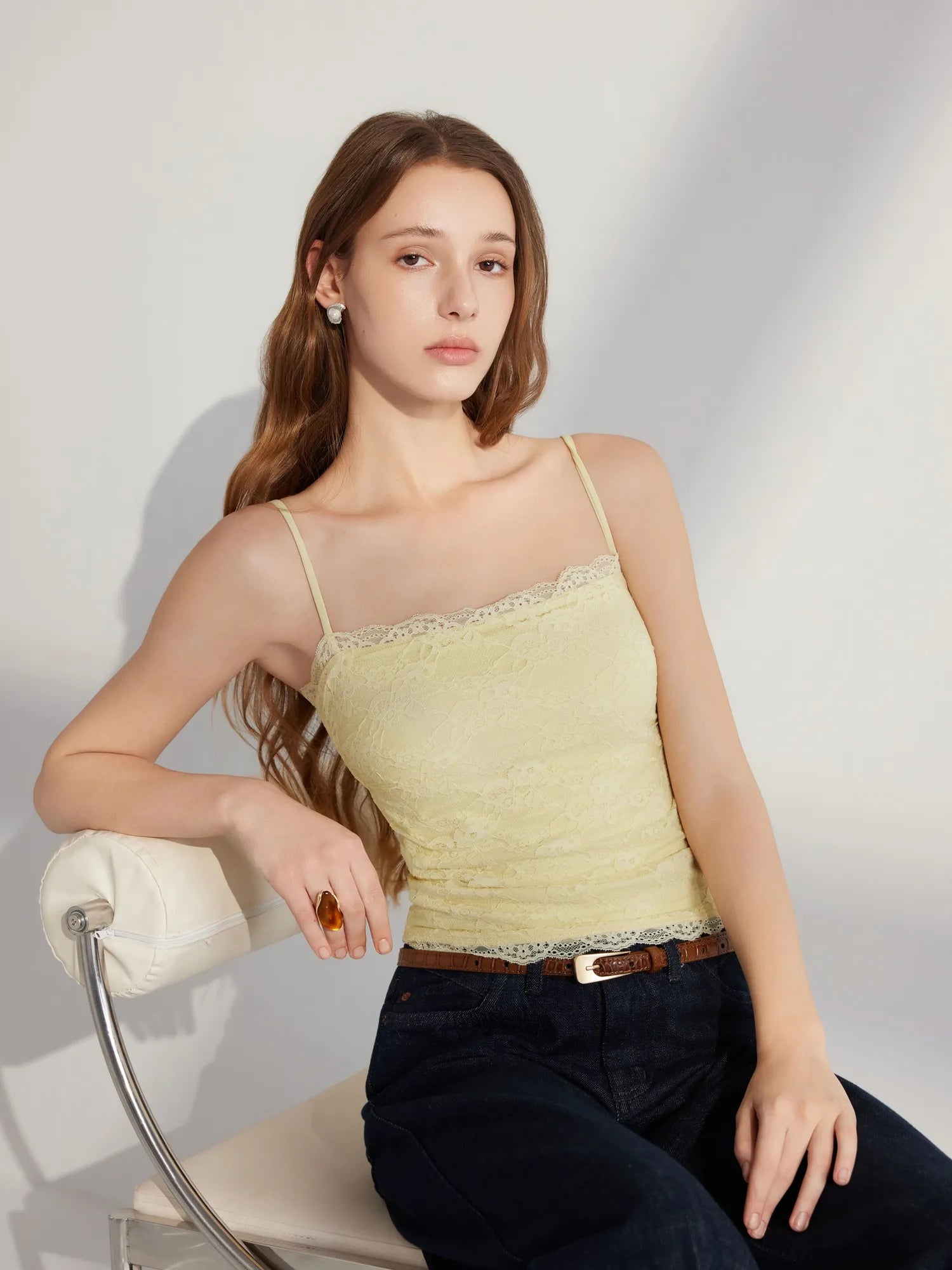 Lace Double Lined Y2K Tank Tops-SUUKSESS-SUUKSESS