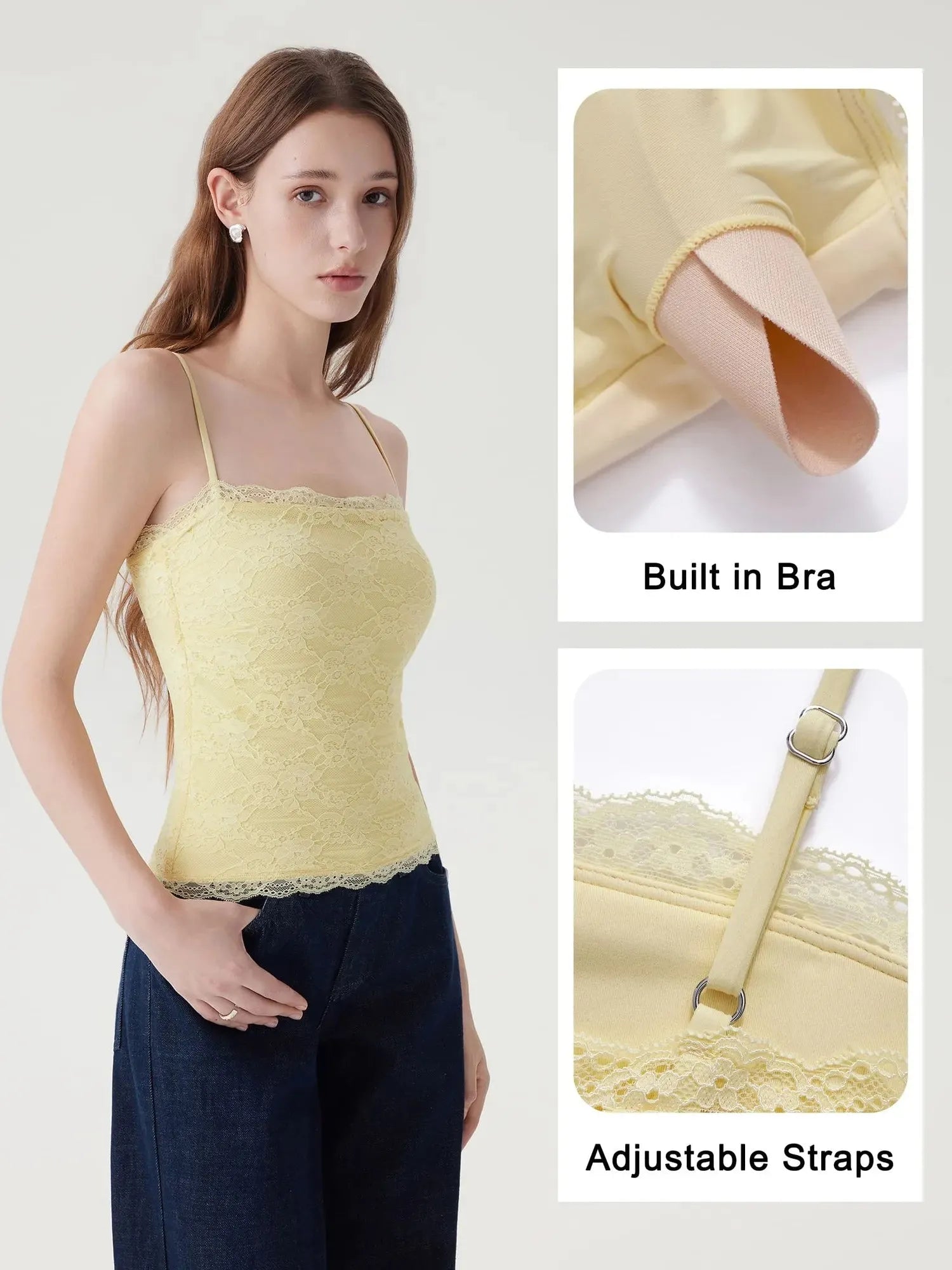 Lace Double Lined Y2K Tank Tops-SUUKSESS-SUUKSESS