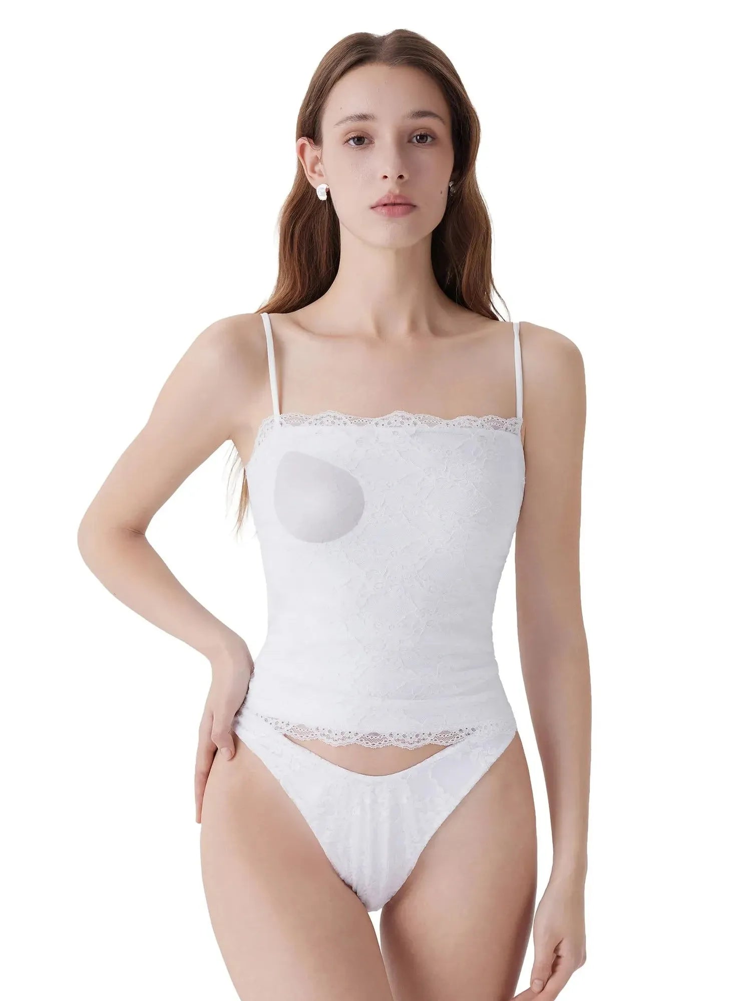 Lace Double Lined Y2K Tank Tops-SUUKSESS-SUUKSESS