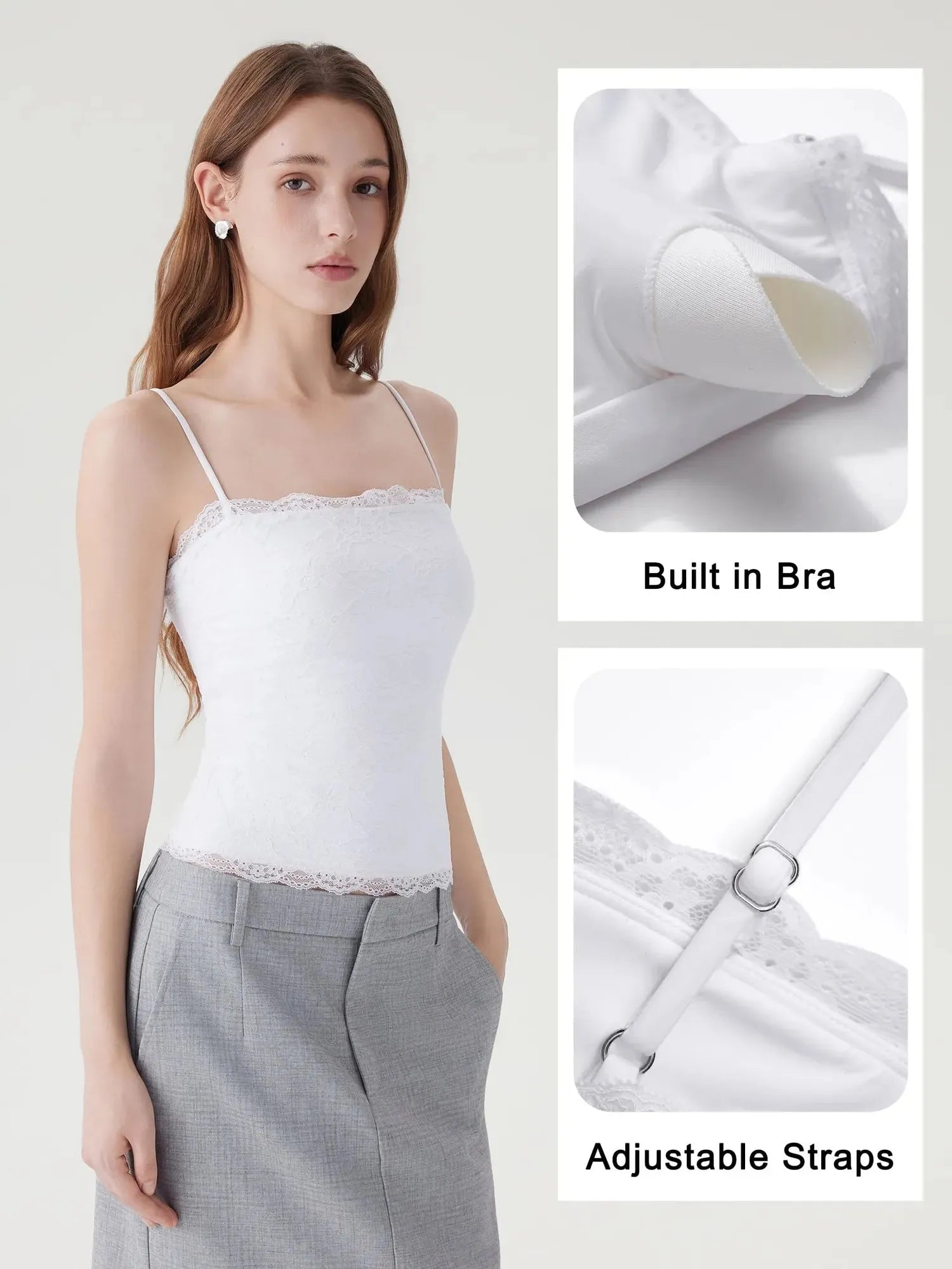 Lace Double Lined Y2K Tank Tops-SUUKSESS-SUUKSESS