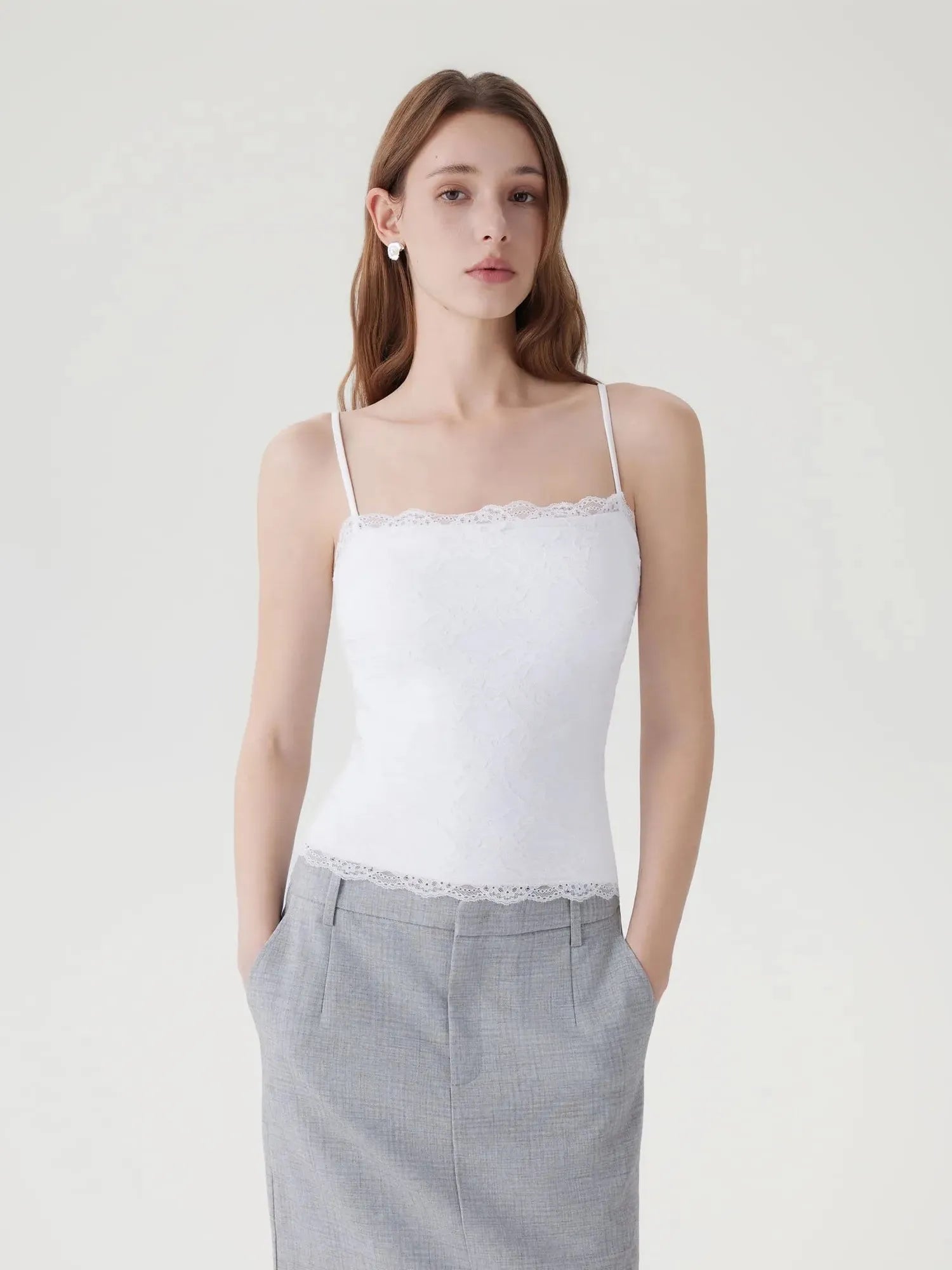 Lace Double Lined Y2K Tank Tops-SUUKSESS-SUUKSESS