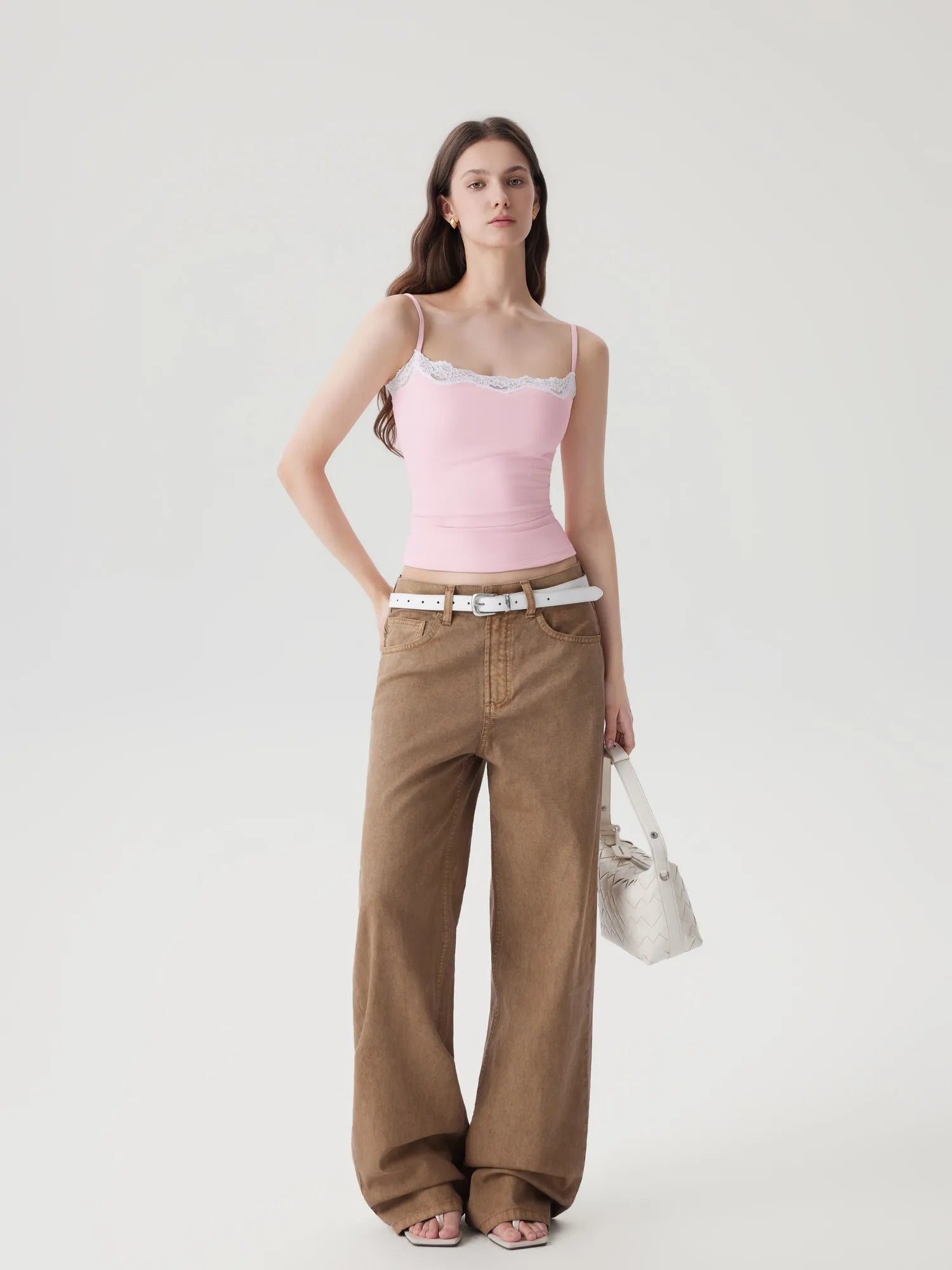 Double Lined Lace Cami Tank Top-SUUKSESS-SUUKSESS