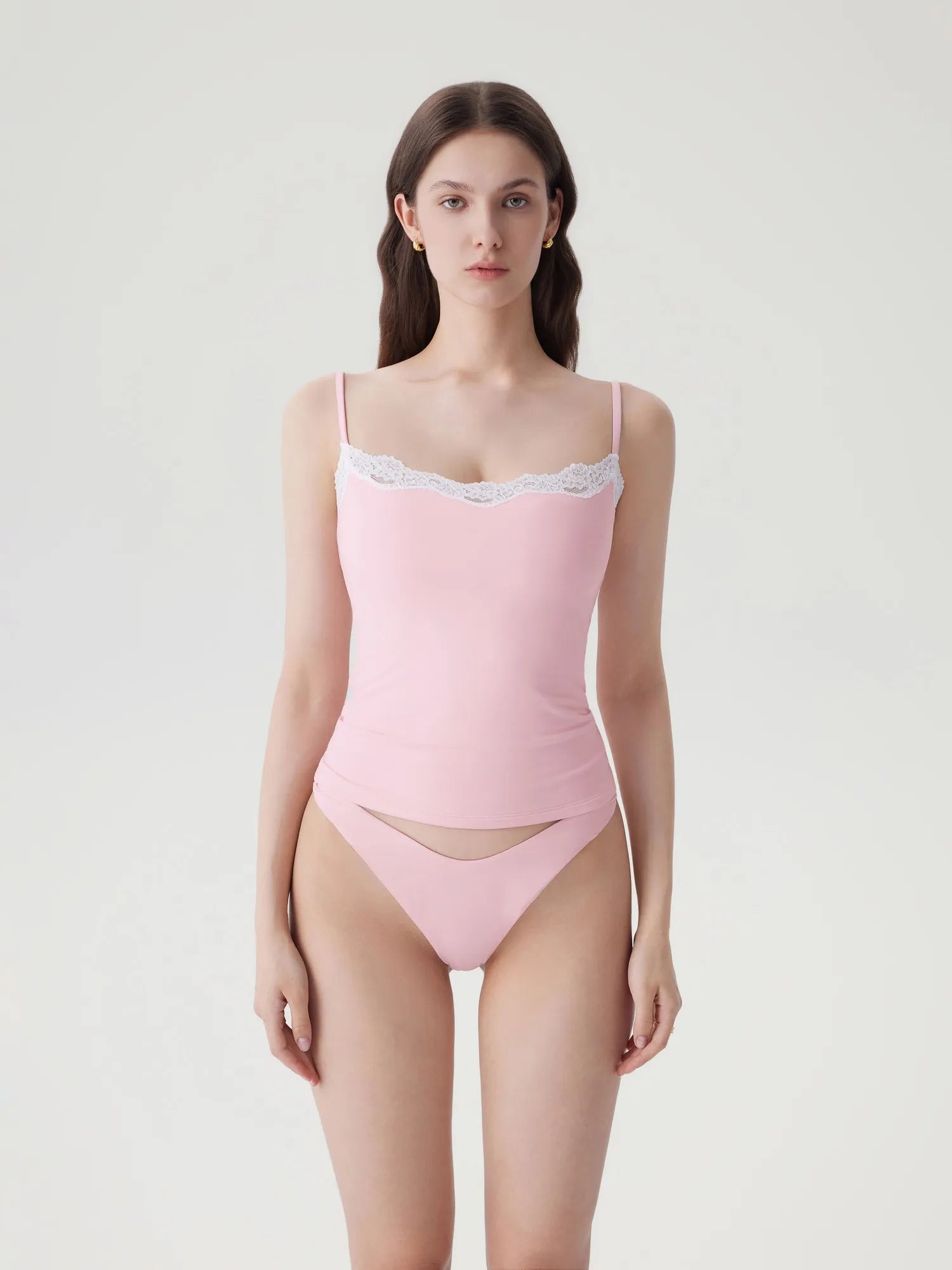 Double Lined Lace Cami Tank Top-SUUKSESS-SUUKSESS