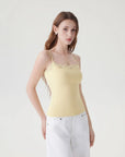 Double Lined Lace Cami Tank Top-SUUKSESS-SUUKSESS