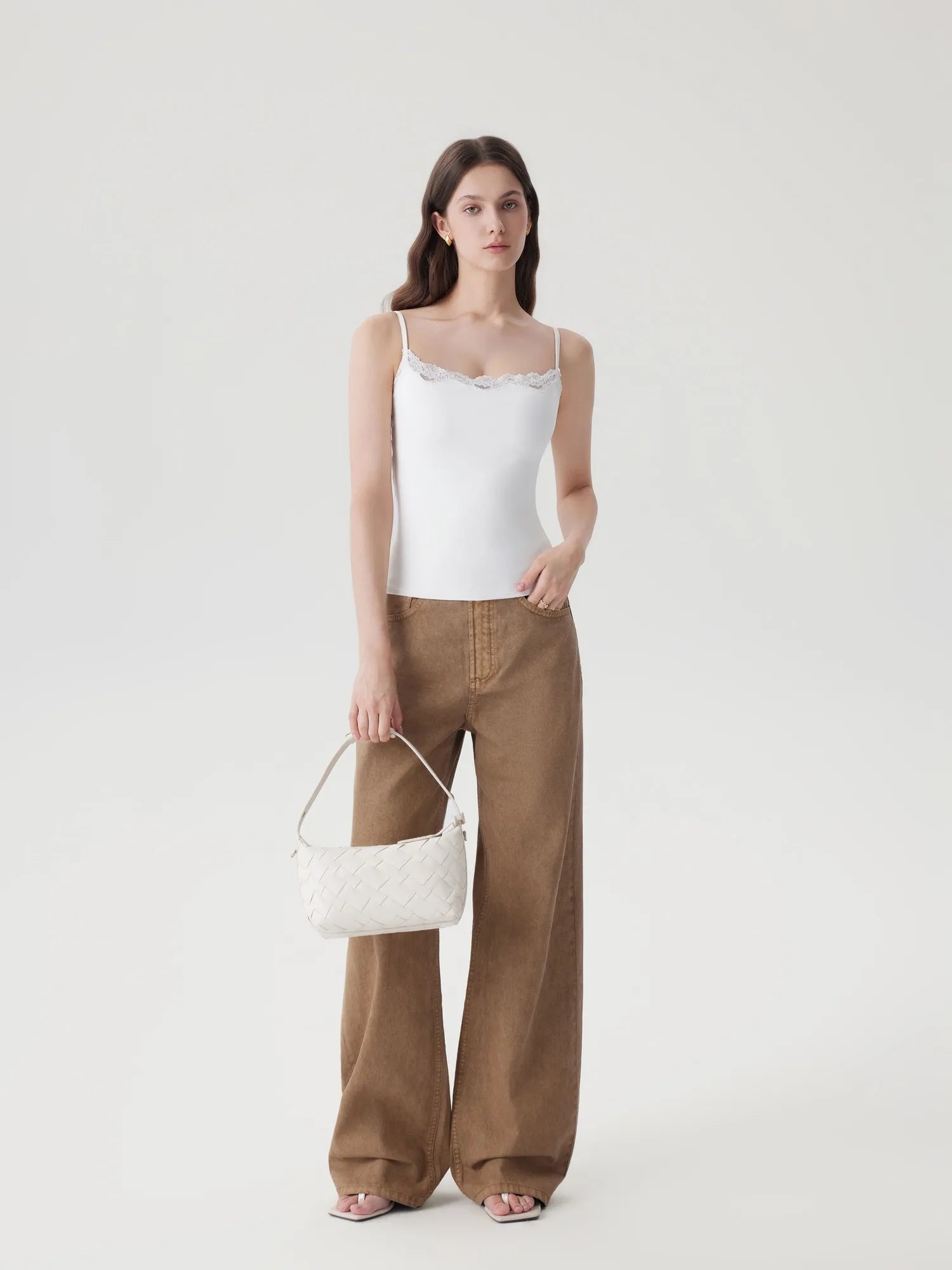 Double Lined Lace Cami Tank Top-SUUKSESS-SUUKSESS