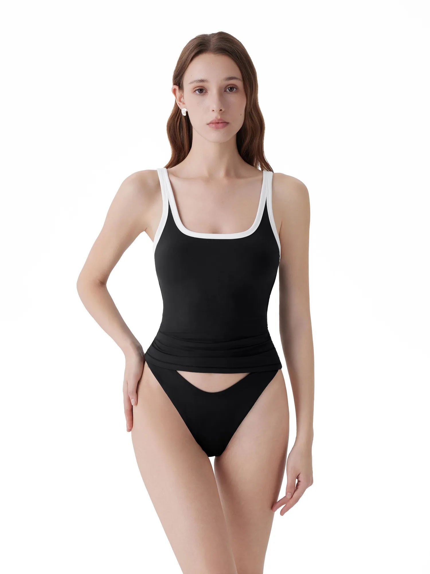 Scoop Neck Double Lined Tank Tops-SUUKSESS-SUUKSESS