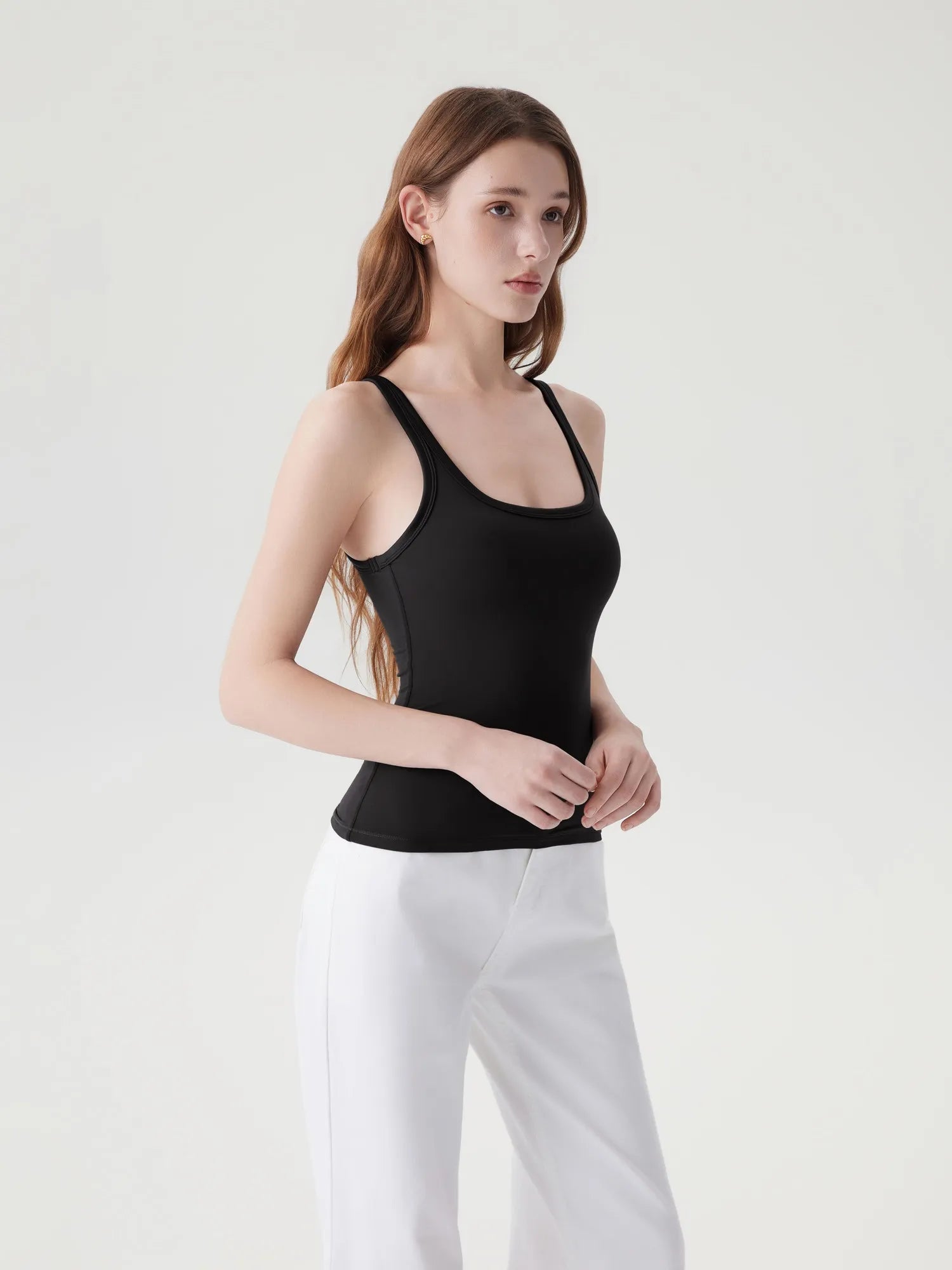 Scoop Neck Double Lined Tank Tops-SUUKSESS-SUUKSESS