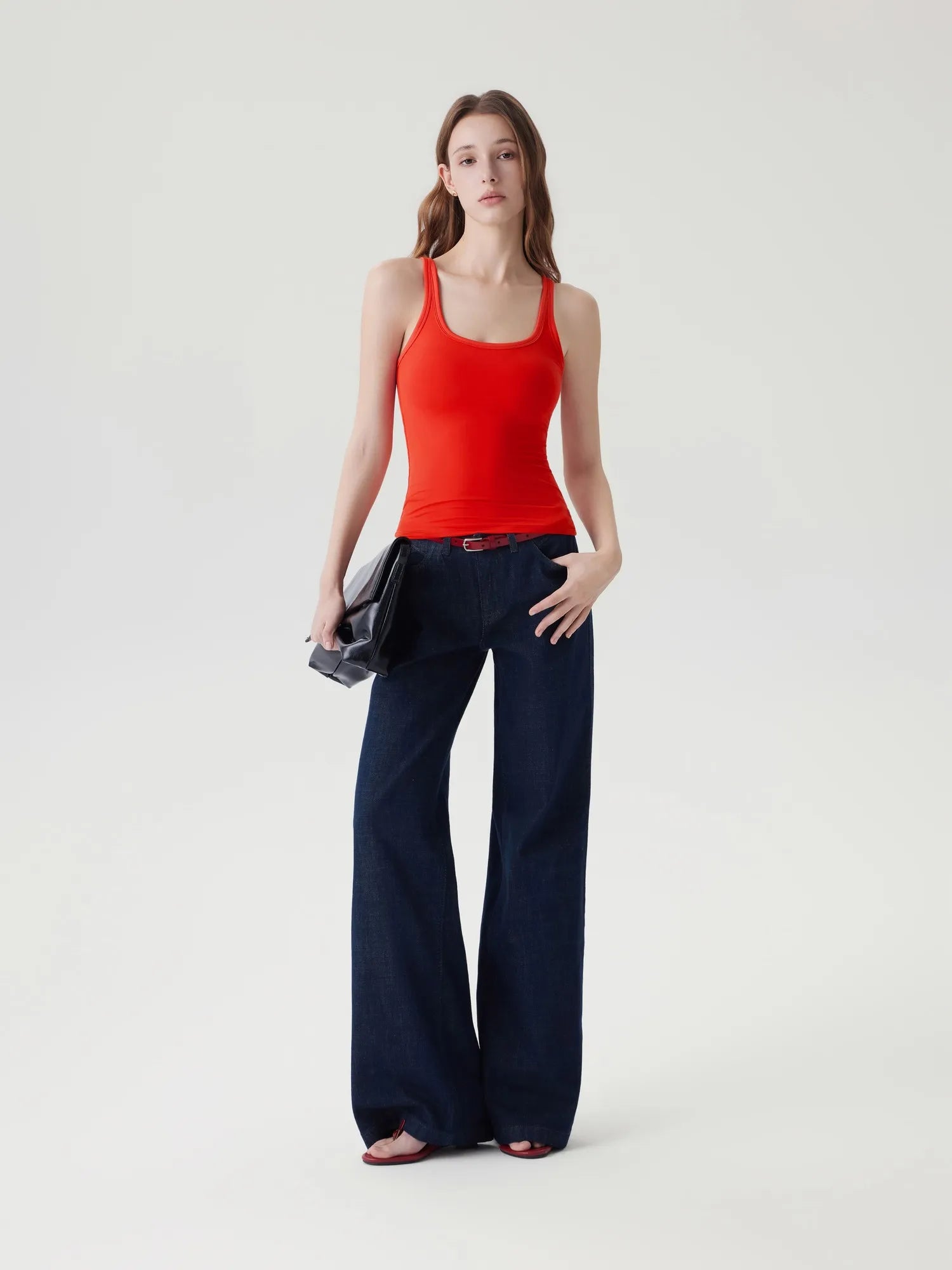 Scoop Neck Double Lined Tank Tops-SUUKSESS-SUUKSESS